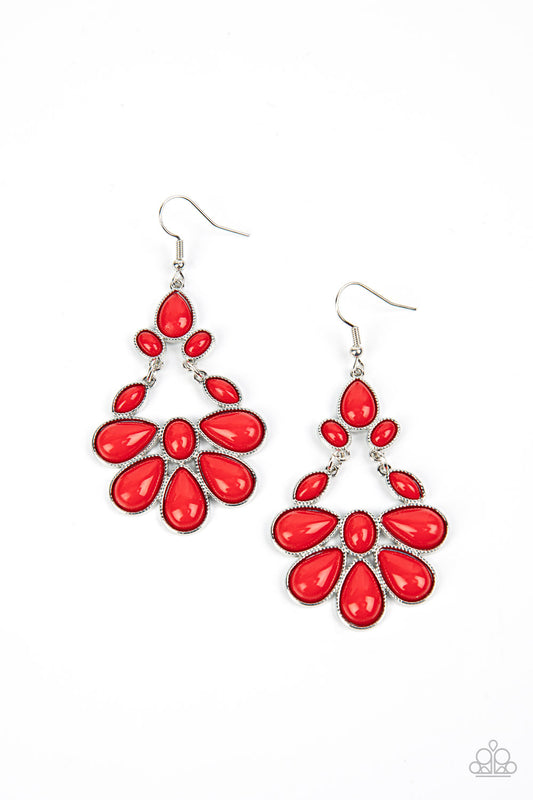Colorfully Canopy Red Earrings Paparazzi Accessories. Subscribe & Save. #P5WH-RDXX-150XX