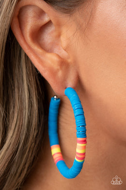 Paparazzi Colorfully Contagious - Blue Earrings #P5HO-BLXX-041XX