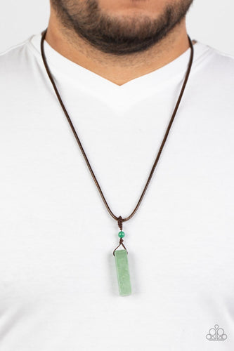 Paparazzi Comes Back ZEN-fold Green Necklace. Jade Green Men's Jewelry. Subscribe & Save. 