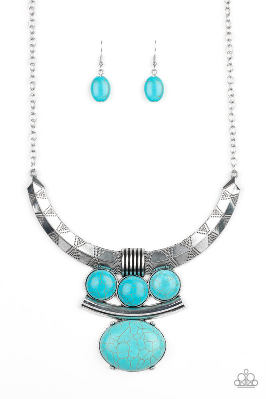 Commander In CHIEFETTE - Blue Necklace Paparazzi Accessories