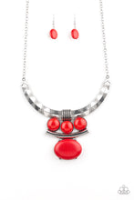 Load image into Gallery viewer, Commander In CHIEFETTE Red Necklace Paparazzi Accessories.  #P2SE-RDXX-250XX
