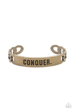 Load image into Gallery viewer, Conquer Your Fears - Brass Bracelet Inspirational Paparazzi Accessories
