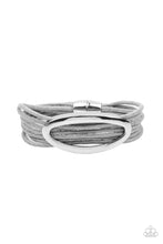 Load image into Gallery viewer, Paparazzi Corded Couture Silver Bracelet. #P9SE-SVXX-096XX. Magnetic Urban $5 Jewelry

