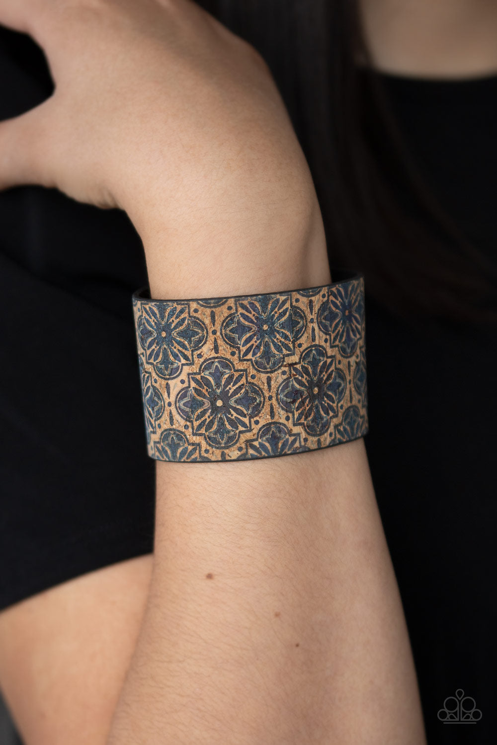 Cork Culture Blue Wrap Urban Bracelet Paparazzi Accessories. Get Free Shipping. #P9SE-URBL-159XX