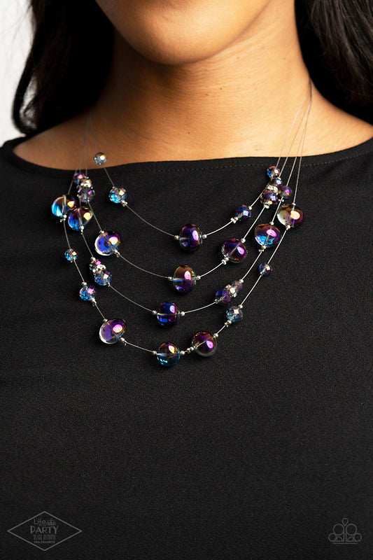 Paparazzi Necklace Cosmic Real Estate Multi Oil Spill Necklace. #P2SE-MTXX-208XX. Get Free Shipping!