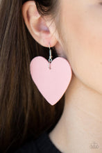 Load image into Gallery viewer, Paparazzi Country Crush - Pink Earring with Heart shaped perfect for Valentine&#39;s Day 
