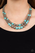 Load image into Gallery viewer, Country Road Trip Blue Necklace Paparazzi Accessories. Get Free Shipping. #P2ST-BLXX-201XX
