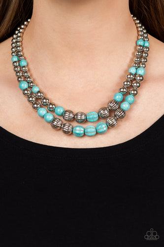 Country Road Trip Blue Necklace Paparazzi Accessories. Get Free Shipping. #P2ST-BLXX-201XX