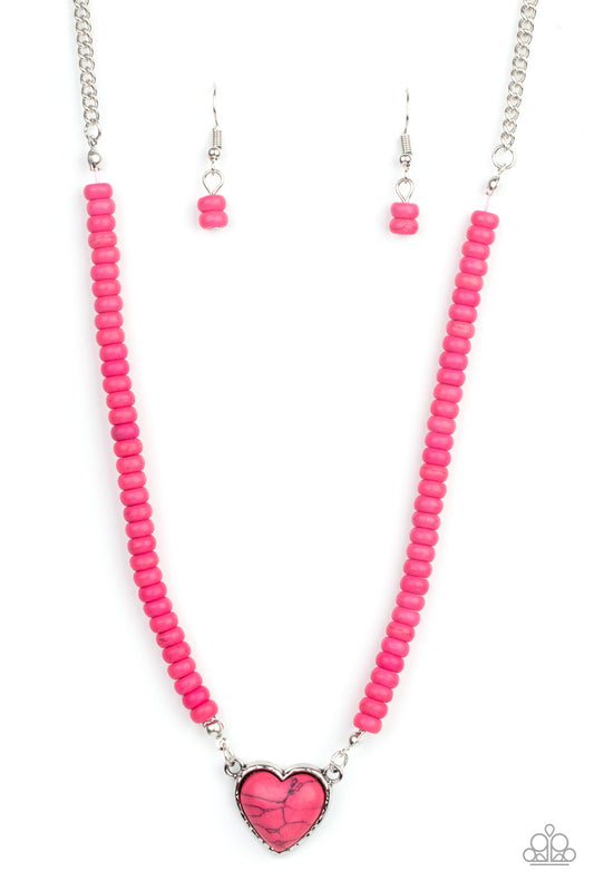 Country Sweetheart Pink Necklace Paparazzi Accessories at AainaasTreasureBox #P2SE-PKXX-205YT