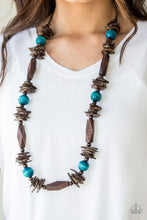 Load image into Gallery viewer, Paparazzi Necklace ~ Cozumel Coast - Blue and Brown Wooden Necklace
