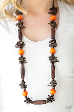 Cozumel Coast Multi Orange Necklace Paparazzi Accessories. Get Free Shipping. #P2SE-OGXX-173XX