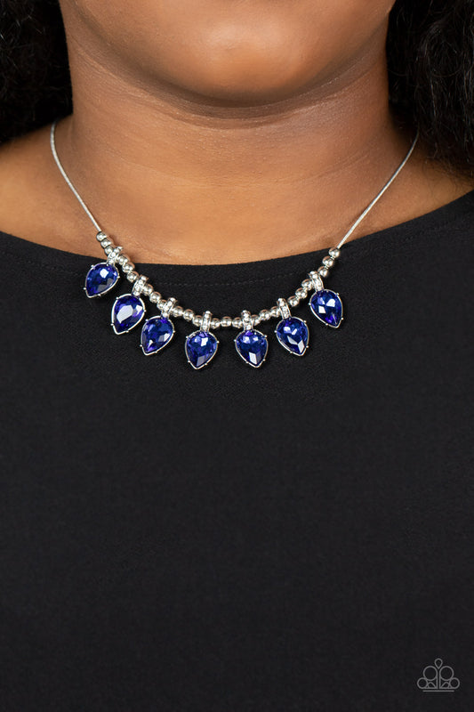 Crown Jewel Couture Blue Necklace Paparazzi Accessories $5 Jewelry. Subscribe & Save!