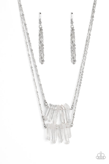 Paparazzi Crystal Catwalk White Necklace. Subscribe & Save. #P2WH-WTXX-311XX. White Crystal Necklace