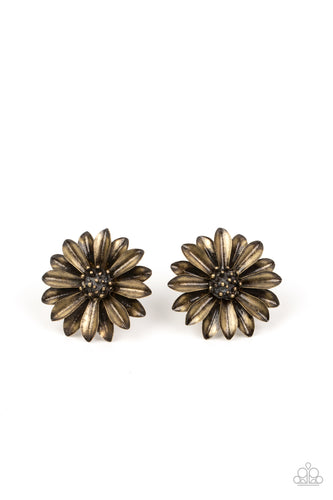 Daisy Dilemma Brass Floral Earrings Paparazzi Accessories. Subscribe & Save. Dainty Petal Stud 