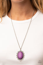 Load image into Gallery viewer, Daisy Dotted Deserts Purple Stone Long Necklace Paparazzi Accessories. #P2SE-PRXX-228XX
