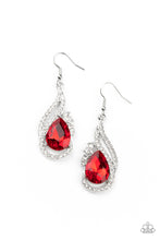 Load image into Gallery viewer, Dancefloor Diva - Red Earring Paparazzi Accessories
