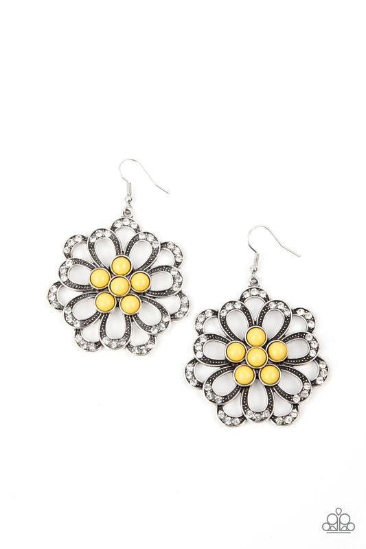 Paparazzi Dazzling Dewdrops Yellow Earring online at AainaasTreasureBox #P5WH-YWXX-167XX