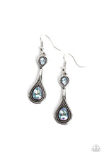 Load image into Gallery viewer, Dazzling Droplets Blue Earring Paparazzi $5 Jewelry. Iridescent earrings. Paparazzi Accessories
