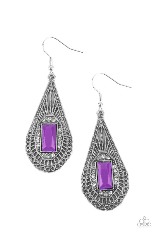 Deco Dreaming - Purple Earring Paparazzi Accessories