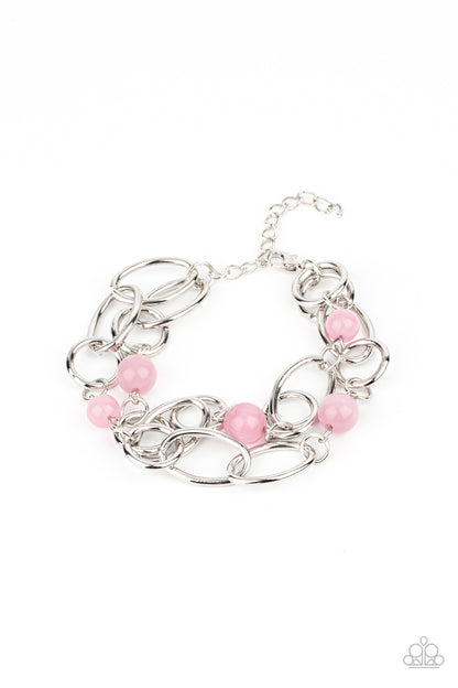 Delightfully Daydreamy Pink Bracelet Paparazzi Accessories. Get Free Shipping. #P9RE-PKXX-247XX