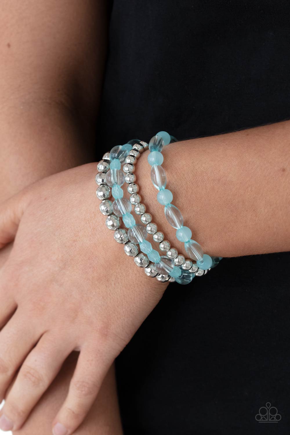 Delightfully Disco Blue Bracelet Paparazzi Accessories $5 Jewelry. Free Shipping! #P9WH-BLXX-242XX