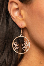 Load image into Gallery viewer, Paparazzi Earrings ~ Demurely Daisy - Rose Gold
