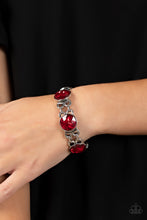 Load image into Gallery viewer, Devoted to Drama Red Bracelet Paparazzi Accessories $5 Jewelry. Get Free Shipping. #P9RE-RDXX-135XX
