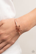 Load image into Gallery viewer, Did I FLUTTER? - Copper Butterfly Dainty Bracelet Paparazzi Accessories.  #P9DA-CPSH-118XX
