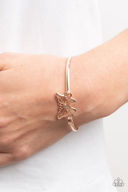 Did I FLUTTER? - Rose Gold Butterfly Dainty Bracelet Paparazzi Accessories. Subscribe & Save