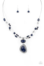 Load image into Gallery viewer, Discovering New Destinations Blue Necklace in dainty silver wire $5 Jewelry
