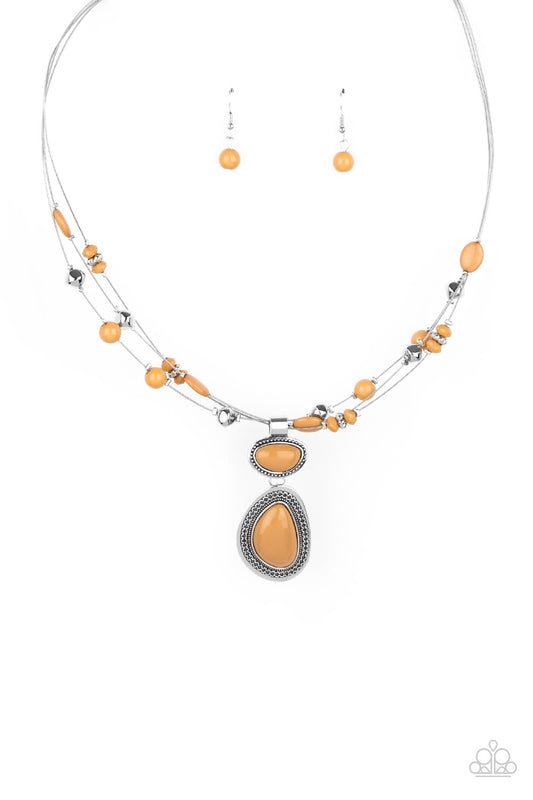 Paparazzi Discovering New Destinations Desert Mist Brown Beads in dainty silver wire $5 jewelry