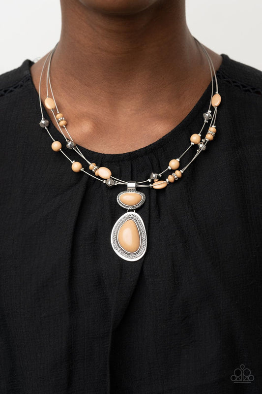 Paparazzi Necklace ~ Discovering New Destinations - Brown Necklace