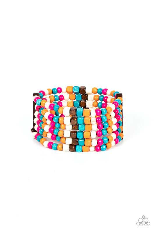 Paparazzi Dive into Maldives Multi Color Bracelet. Get Free Shipping! #P9SE-MTXX-186XX