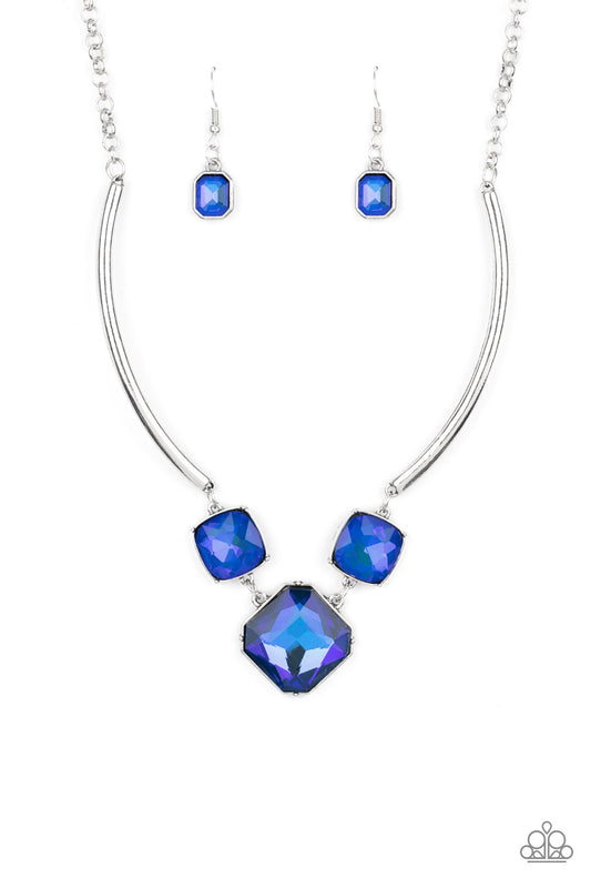 Divine IRIDESCENCE Blue Necklace Paparazzi Accessories.  LOP Necklace. #P2RE-BLXX-352XX.