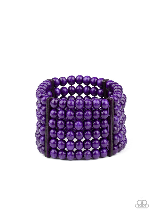 Paparazzi Bracelet ~ Diving in Maldives - Purple Paparazzi Jewelry