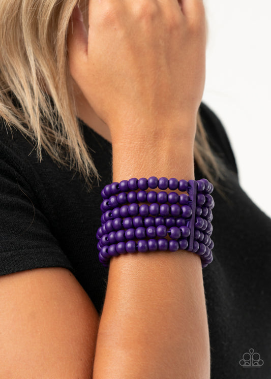 Paparazzi Bracelet ~ Diving in Maldives - Purple Paparazzi Jewelry