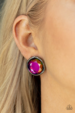 Double-Take Twinkle Multi Oil Spill Earring Paparazzi Accessories $5 Jewelry #P5PO-MTXX-055XX