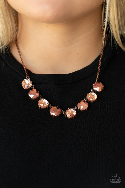 Paparazzi Dreamy Decorum - Copper Necklace.  #P2RE-CPXX-206XX. Subscribe And Save.