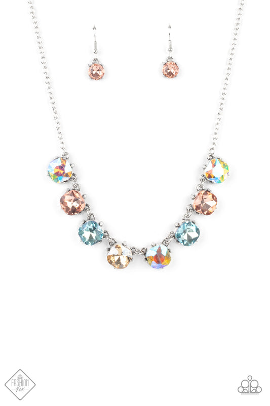 Paparazzi Dreamy Decorum - Multi Necklace. Get Free Shipping! #P2RE-MTXX-161AX