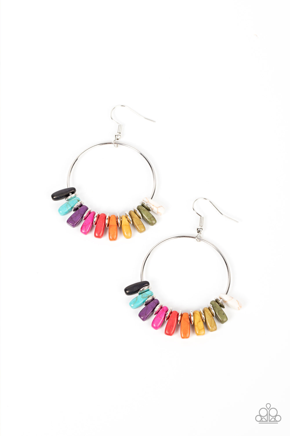 Paparazzi Earthy Ensemble Multi Rainbow Color Hoop Earrings $5 Jewelry. Subscribe & Save. 