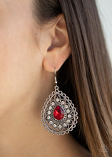 Load image into Gallery viewer, Paparazzi Earring ~ Eat, Drink, and BEAM Merry - Red Earring
