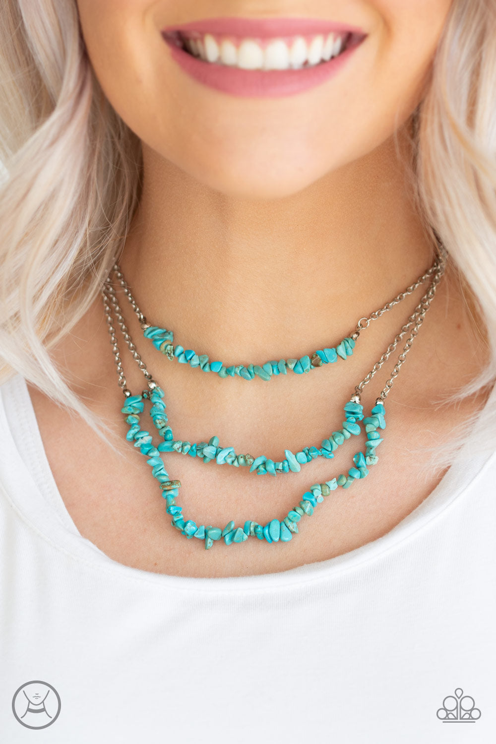 Paparazzi Necklace ~ Eco Goddess - Blue Stone Necklace