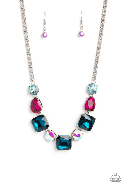 Elevated Edge Multi Necklace Paparazzi Accessories. #P2RE-MTXX-215XX. Get Free Shipping. Iridescent