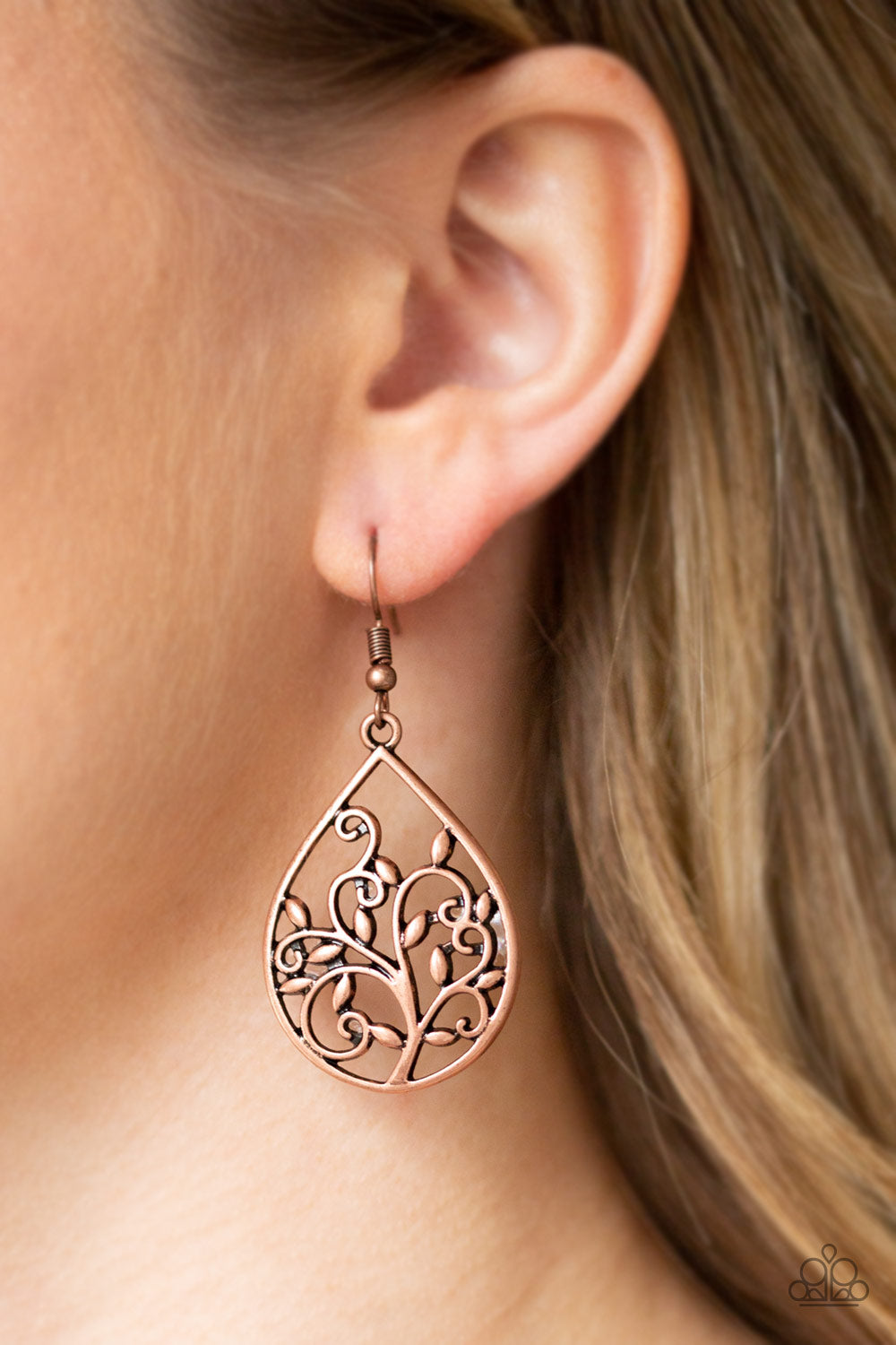Paparazzi Enchanted Vines Copper Earrings. #P5BA-CPXX-023XX. Get Free shipping. 
