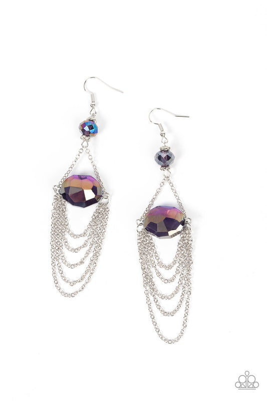 Ethereally Extravagant - Purple Earrings Paparazzi Accessories. Get Free Shipping. #P5RE-PRXX-183XX