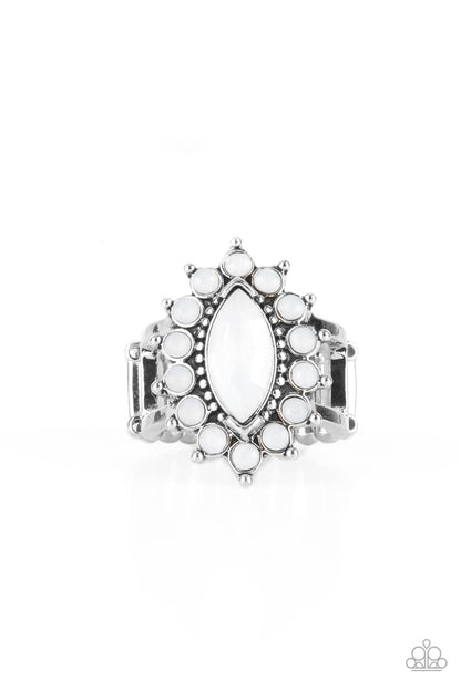 Paparazzi Everlasting Eden White Rings. #P4RE-WTXX-438XX. Subscribe & Save. Floral Ring. Petals ring