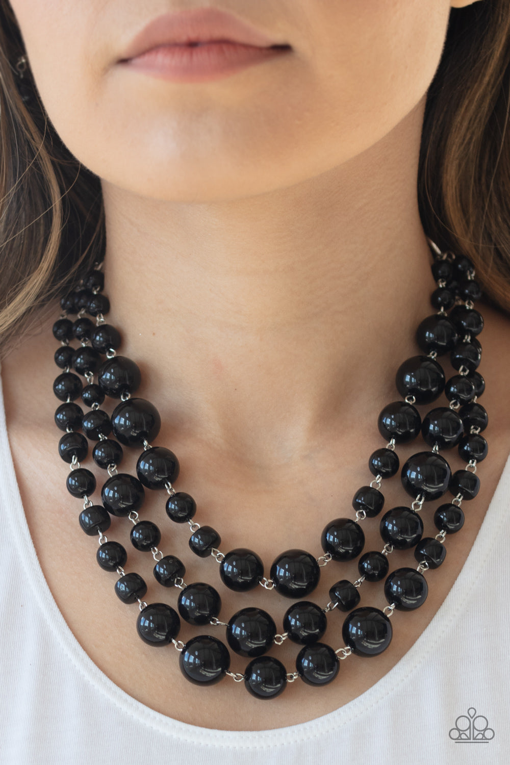 Everyone Scatter Black Necklace Paparazzi Accessories. Get Free Shipping. #P2ST-BKXX-121XX