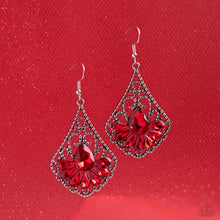 Load image into Gallery viewer, Paparazzi Exemplary Elegance Red Rhinestone Earring. Get Free Shipping. #P5RE-RDXX-162XX
