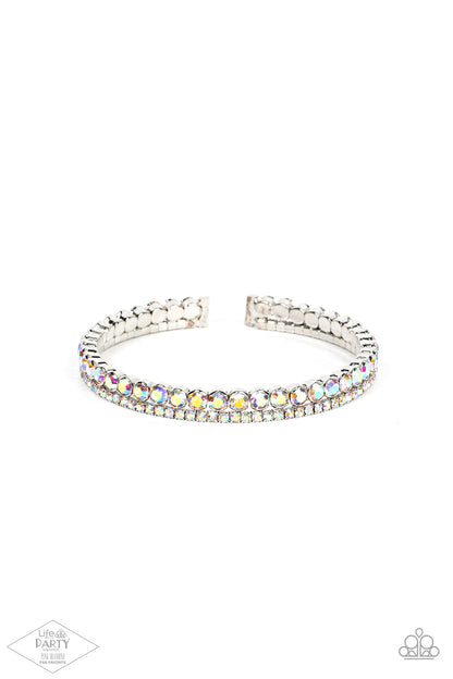 Fairytale Sparkle Multi Iridescent Dainty Cuff Bracelet Paparazzi Accessories. Get Free Shipping. 