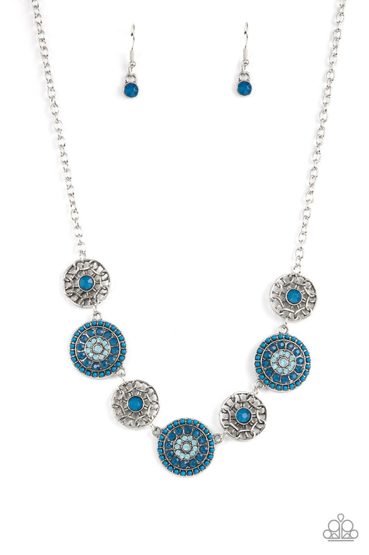 Farmers Market Fashionista - Blue Necklace Paparazzi Accessories #P2WH-BLXX-452XX